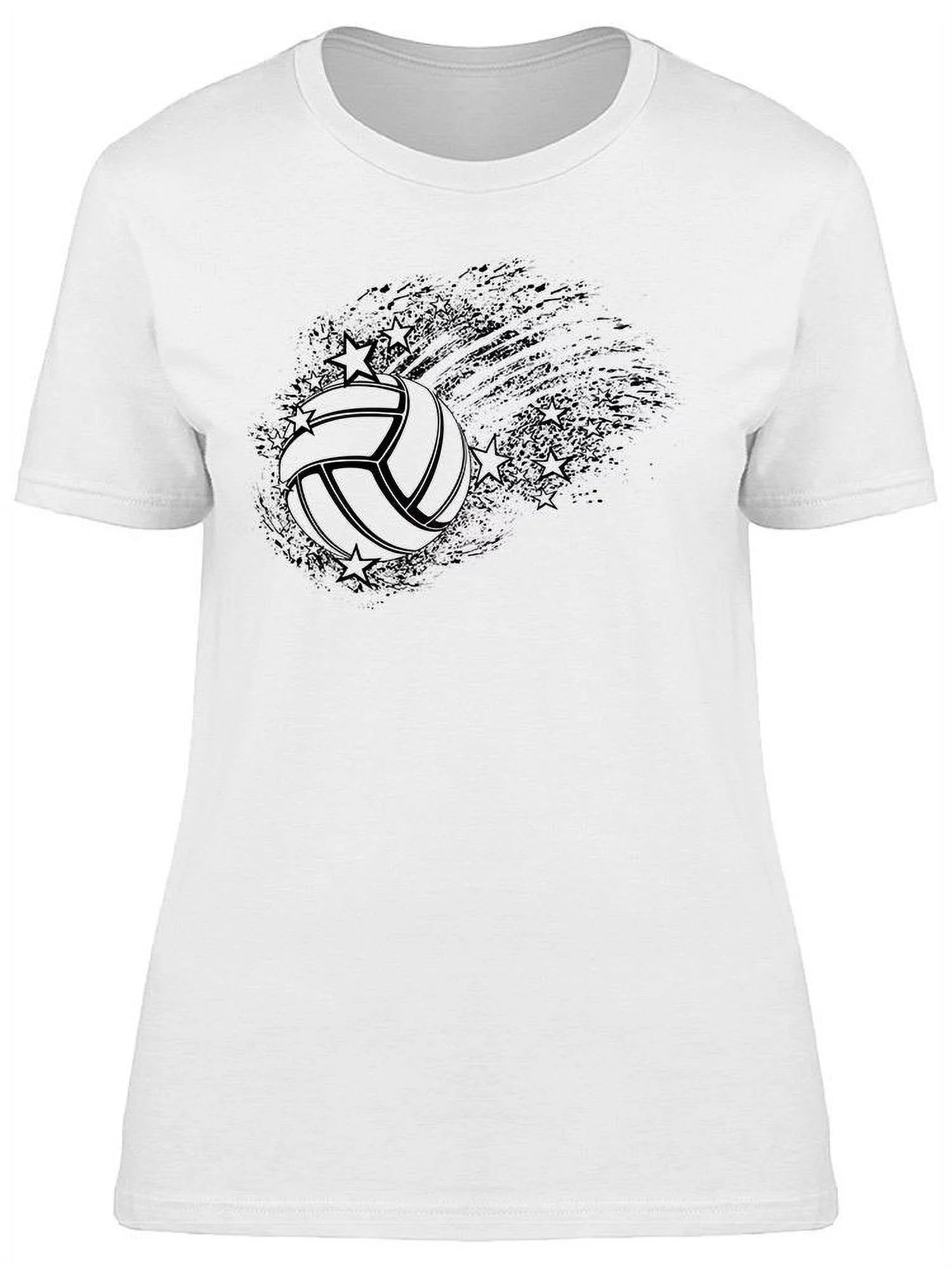 Black And White Volleyball T-Shirt Women -Image by Shutterstock, Female Small