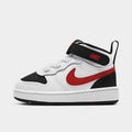 Nike Toddler Court Borough Mid 2 White / University Red-Black CD7784-110 Size 8 US