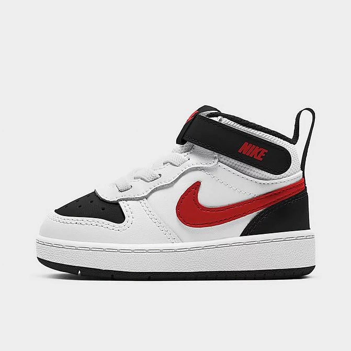 Nike Toddler Court Borough Mid 2 White / University Red-Black CD7784-110 Size 8 US