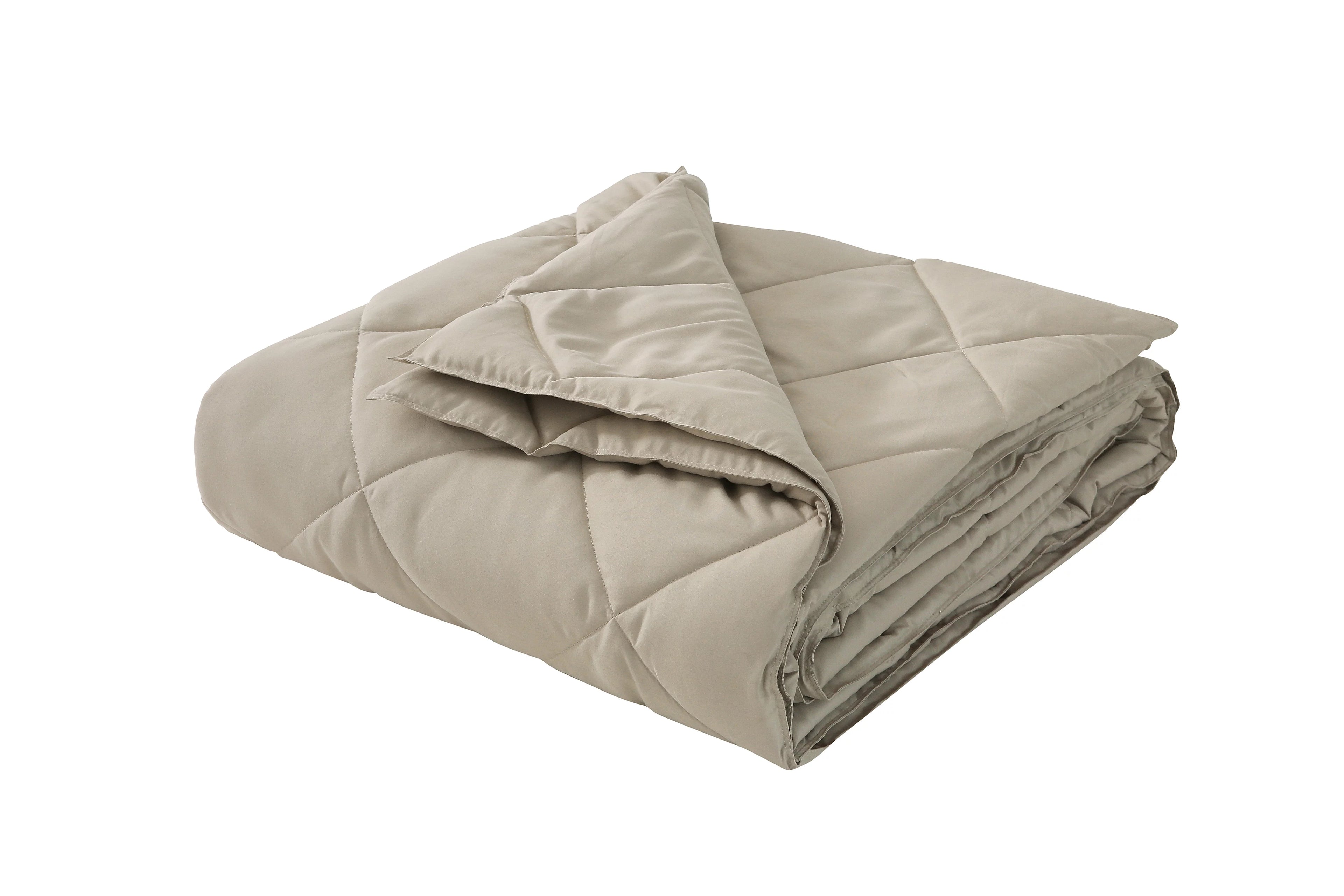 St. James Home Microfiber Nano Blanket, Tan, Full/Queen
