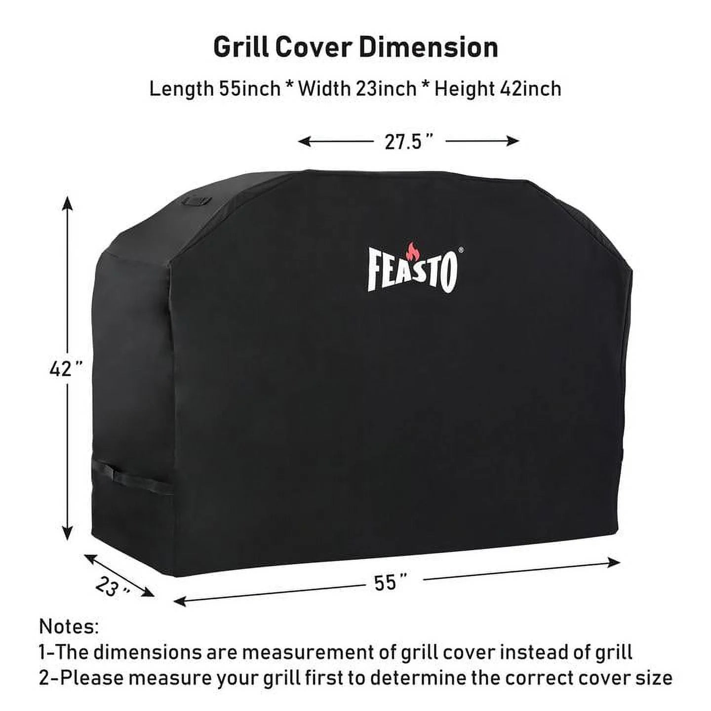 FEASTO 55 inches Outdoor Waterproof Gas Grill Cover,Charcoal Grill Cover,L55¡± x W23¡± x H42Grill Cover