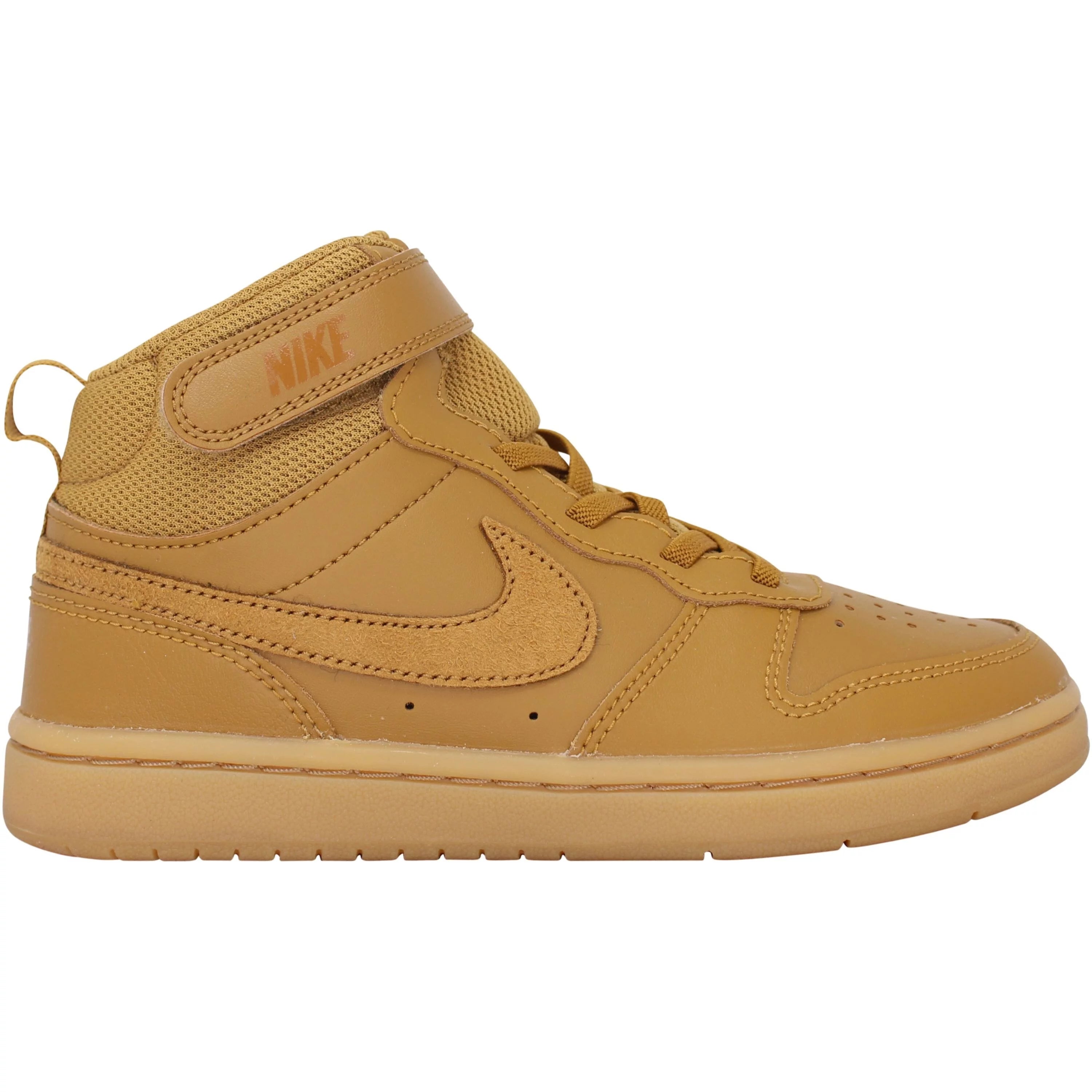 Nike Court Borough MID 2 Wheat/Wheat-Black CD7783-701 Pre-School Size 10.5Y Medium