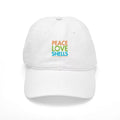 CafePress - Peace Love Shells Cap - Printed Adjustable Cotton Canvas Baseball Hat