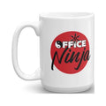 Office Ninja With Shuriken Funny Coffee & Tea Gift Mug Cup, Desk Ornament & Best Appreciation Gifts For Manager, Coworker, Secretary, Executive Administrative Assistant & Admin Assistants (15oz)