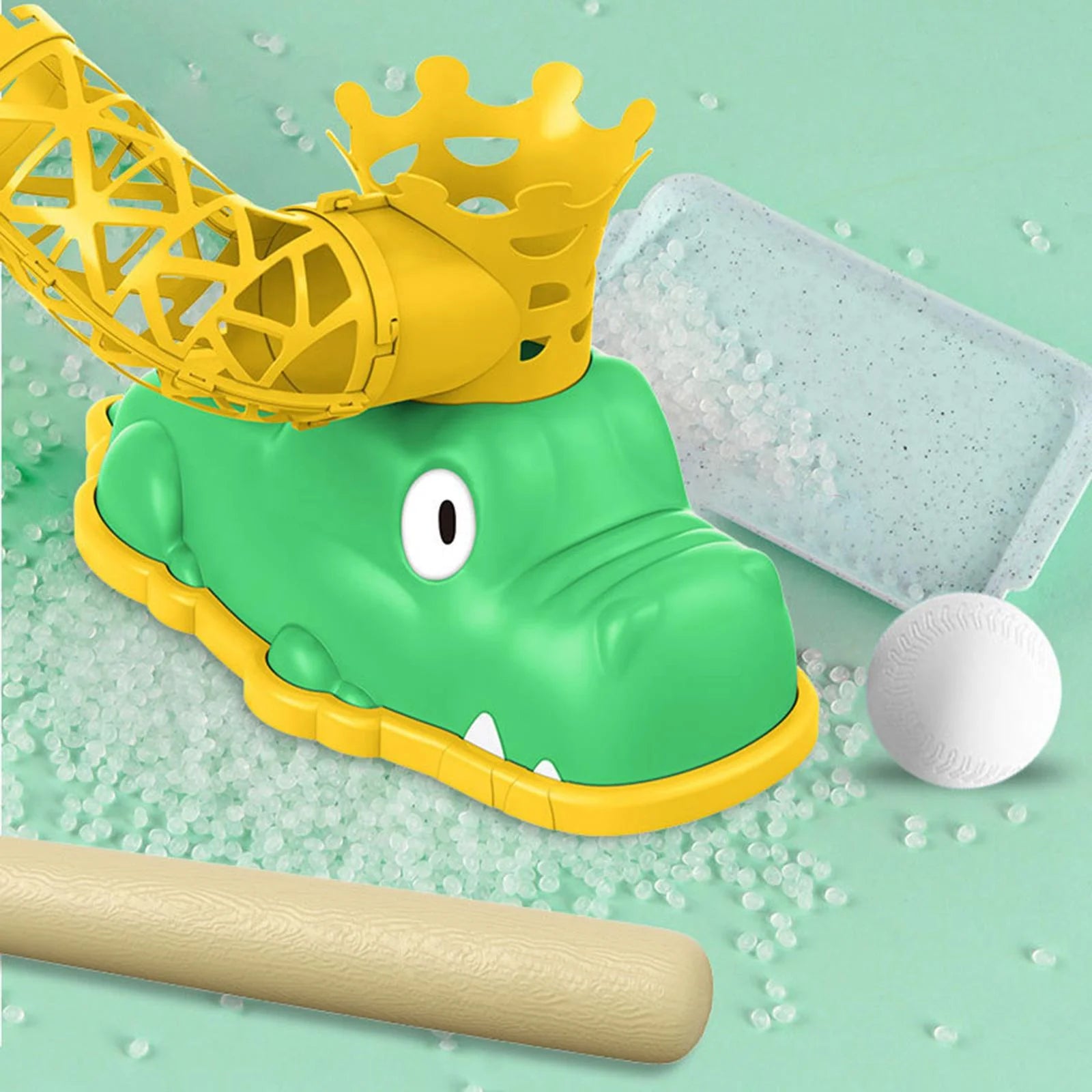 Baseball Pitching Machine Baseball Machine Pitching Ball Baseball Launcher Trainer Parent Child Interactive Toy for Toddlers Green