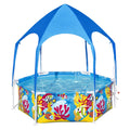 Bestway 6' x 20 Above Ground Round Swimming Pool with Shaded Canopy, Sea
