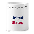 United States America Flag Colors English Toothbrush Mug Cup Cartoon Lovely Pen Holder