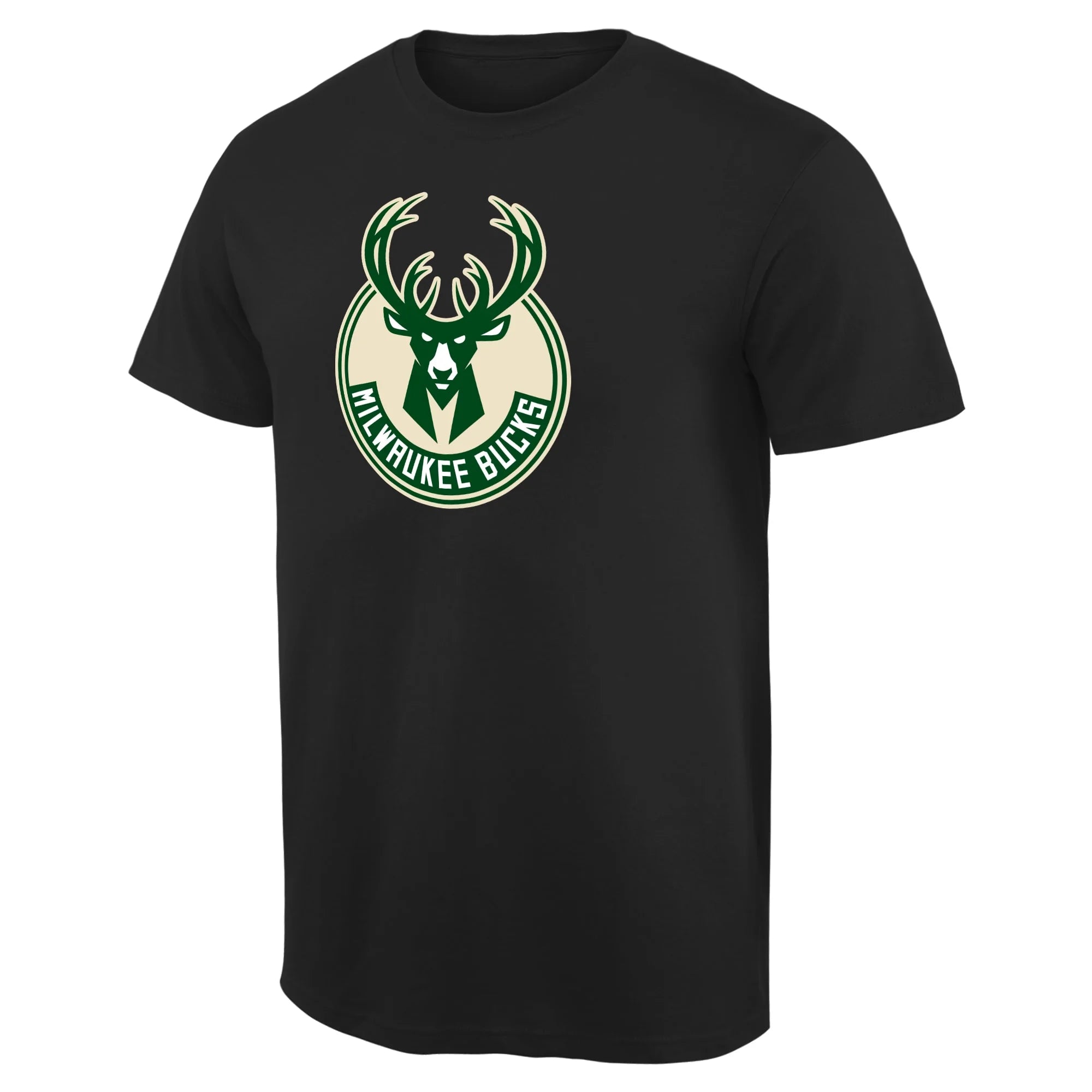 Men's Black Milwaukee Bucks Primary Logo T-Shirt