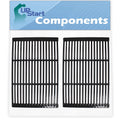 2-Pack BBQ Grill Cooking Grates Replacement Parts for Charmglow 810-7440-S - Compatible Barbeque Porcelain Enameled Cast Iron Grid 19