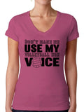 Awkward Styles Women's Don't Make Me Use My Volleyball Mom Voice V-neck T-shirt Black Sport Moms