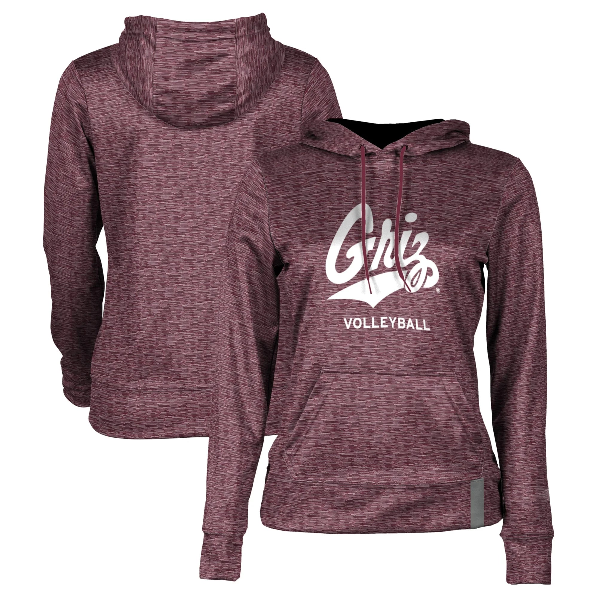 Women's Maroon Montana Grizzlies Volleyball Pullover Hoodie