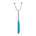 figatia 5xBarbecue Meat Fork Portable Metal Metal Kebab Skewers Camping Cooking Picnic blue