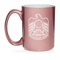 United Arab Emirates Eagle Ceramic Coffee Mug Tea Cup Gift (15oz Rose Gold)