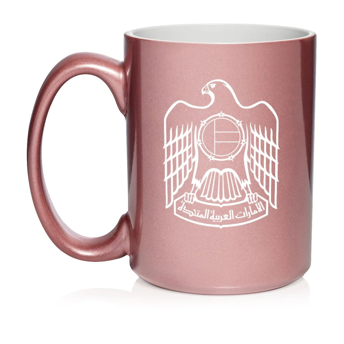 United Arab Emirates Eagle Ceramic Coffee Mug Tea Cup Gift (15oz Rose Gold)