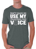 Awkward Styles Men's Volleyball Dad Voice Sporty Father`s Graphic T-shirt Tops Gift for Dad