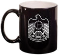 United Arab Emirates Eagle Ceramic Coffee Mug Tea Cup Gift (11oz Gloss Black)