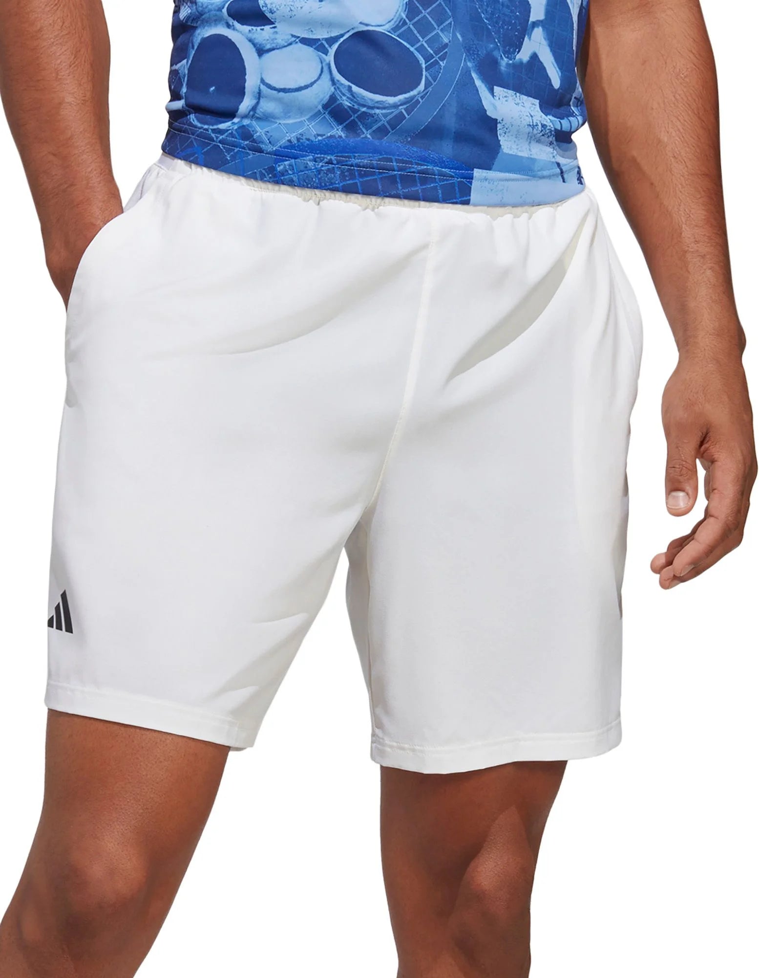 adidas Men's Club 7¡± Tennis Shorts (White, L)