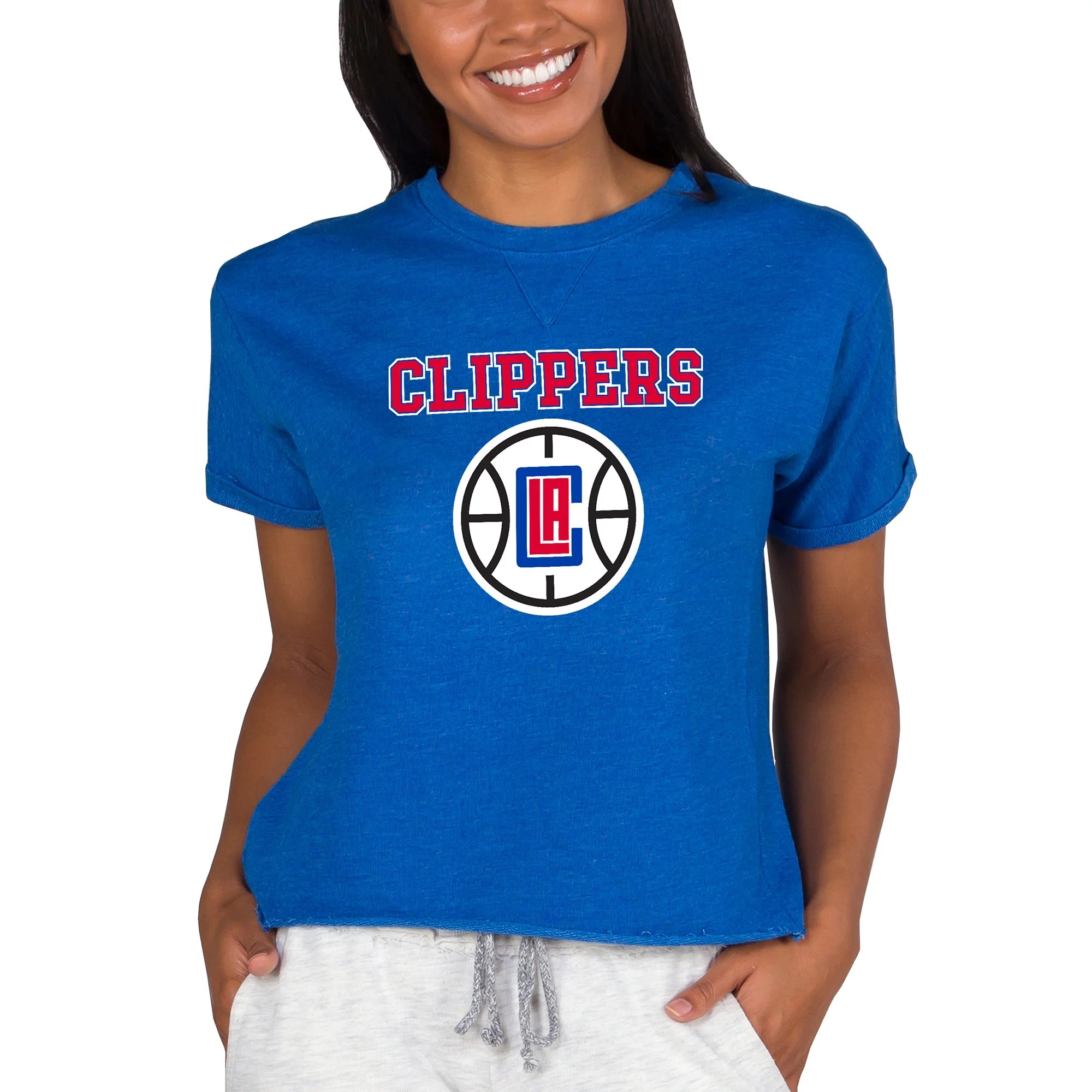 Concepts Sport Royal LA Clippers NBA Women's Concepts Mainstream Terry SS Top