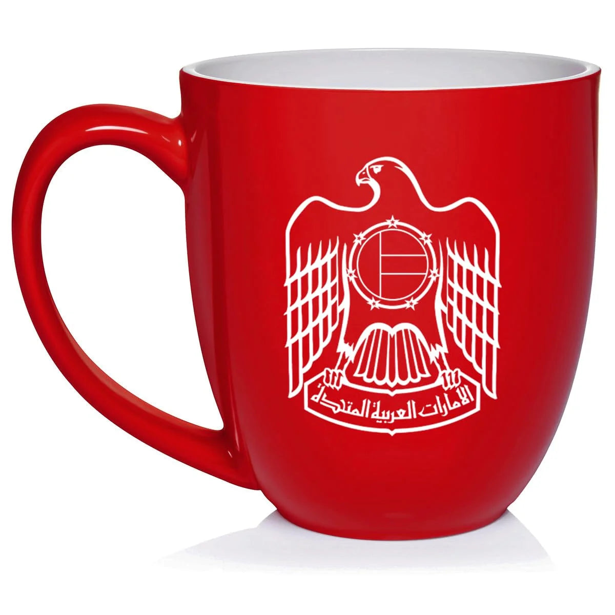 United Arab Emirates Eagle Ceramic Coffee Mug Tea Cup Gift (16oz Red)