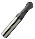3/8 Diameter 2 Flute Single End Ball 30¡ã Carbide End Mill ALTiN Coated, 1Length of Cut, 3/8 Shank, 2-1/2 OAL