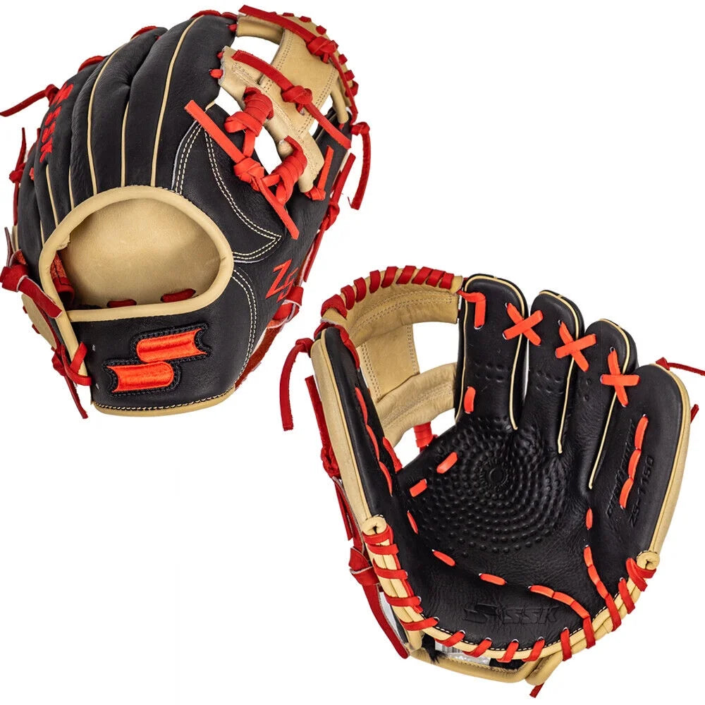 SSK Z5 Craftsman 11.5 Infield Baseball Glove Z5-1150BLKCMLRED1