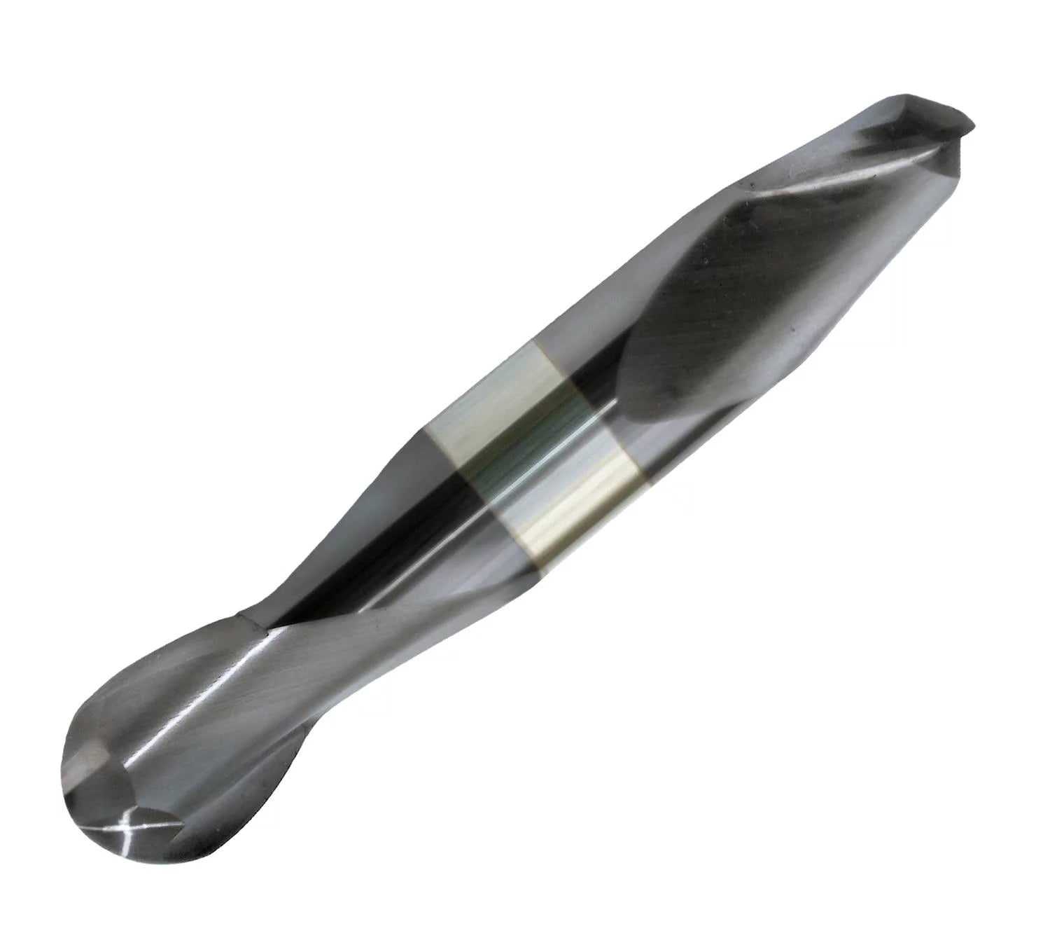 1/32 Diameter 2 Flute Double End Ball Stub 30¡ã Carbide End Mill ALTiN Coated, 1/16Length of Cut, 1/8 Shank, 1-1/2 OAL