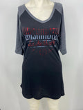 NBA Washington Wizards Womens On The Mark 1/2 Sleeve V-Neck Tee, XX-Large, Bla