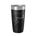 Leesville Lake Map Tumbler Travel Mug Insulated Laser Engraved Coffee Cup Virginia 20 oz Black