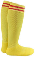 LLS Unisex Adult 2 Pairs Knee High Sports Socks for Baseball/Soccer/Lacrosse L Yellow