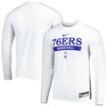 Men's Nike White Philadelphia 76ers 2022/23 Legend On-Court Practice Performance Long Sleeve T-Shirt
