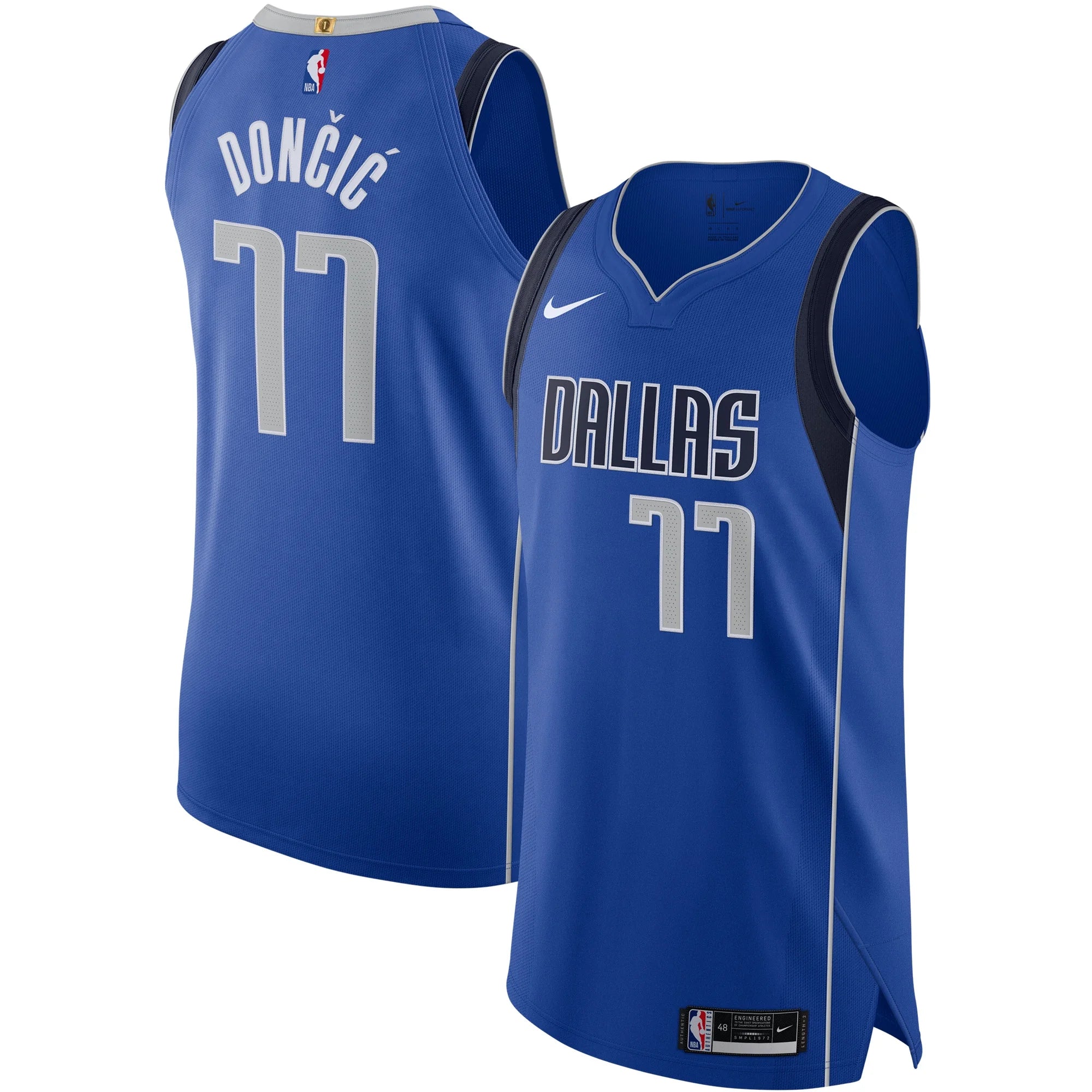 Men's Nike Luka Don-i- Blue Dallas Mavericks Authentic Jersey - Icon Edition