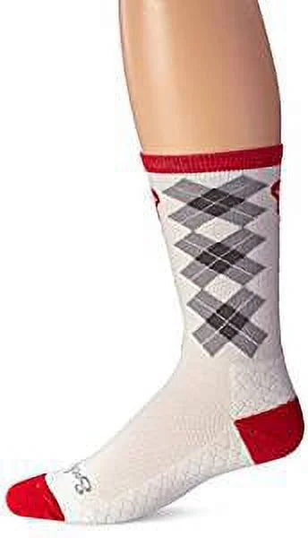 Socks - SockGuy - Lacrosse Padded LAX Check Sticks White L/XL Cycling/Running