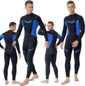 Men's 3mm Full Wetsuit Surf Freediving Neoprene Long Sleeve for Surfing Diving Swimming Kayaking, Black/Blue, Medium