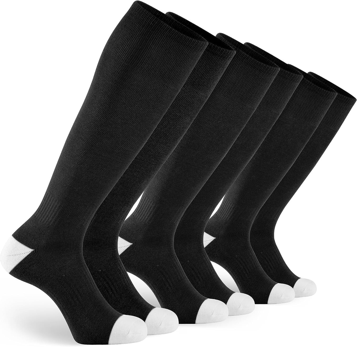 SHIHUALQ 3 Pairs Soccer Football Socks for Youth Baseball Softball Socks for Women and Men Boys Girls