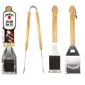 Jim Beam Stainless Steel Barbecue and Grilling Tool Set Wood Handles JB0194