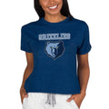 Concepts Sport Navy Memphis Grizzlies NBA Women's Concepts Mainstream Terry SS Top