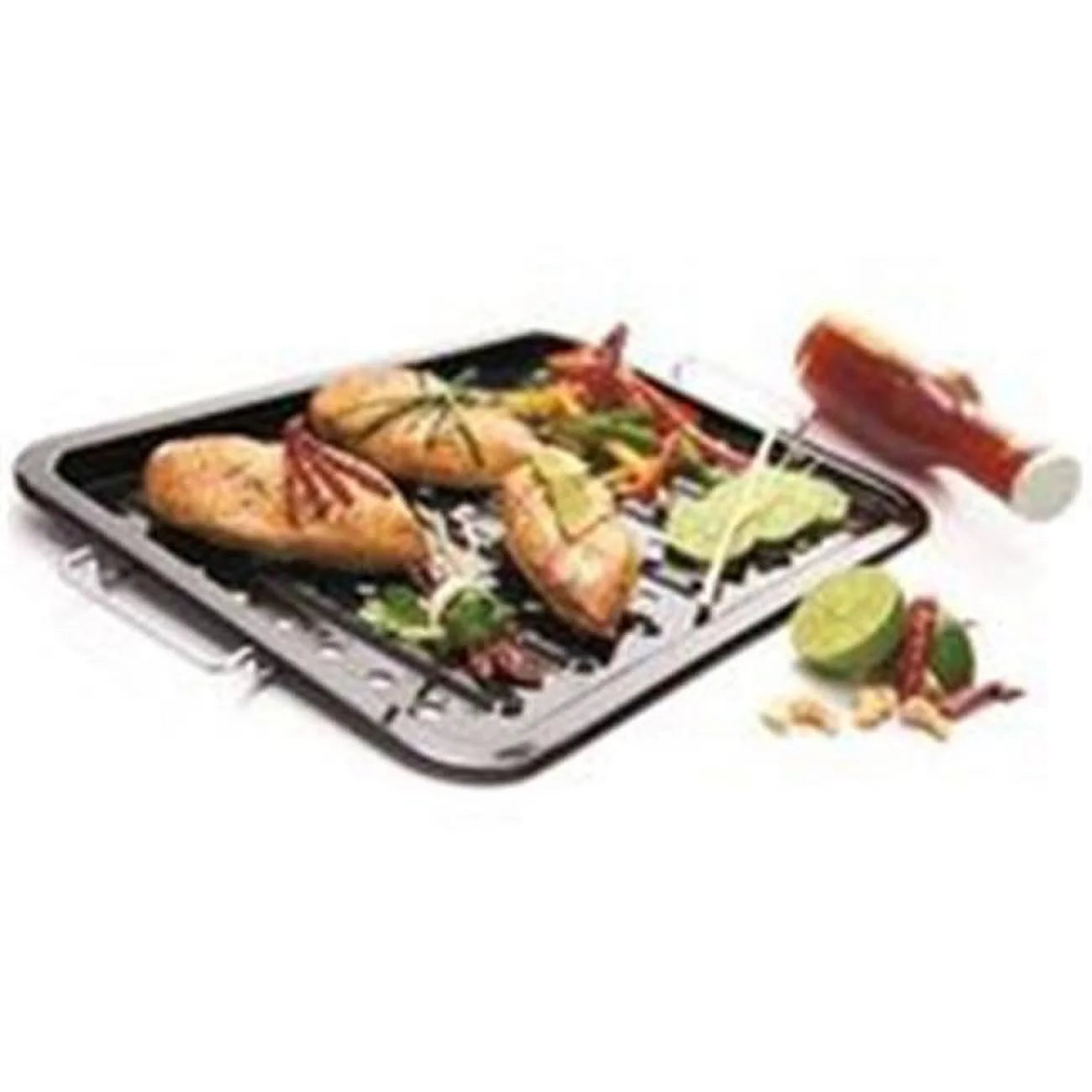 Onward Manufacturing 0556902 GrillPro Grill Topper, Stainless Steel Handle, Porcelain Coated