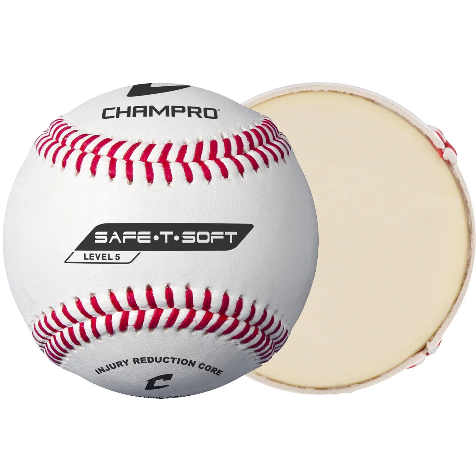Champro Sports Safe-T-Soft, Level 5 Synthetic Cover Baseballs, 12 Pack