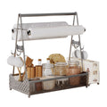 Grill Caddy, Picnic Condiment Caddy, BBQ Caddy with Paper Towel Holder for Camping, Picnic, Buffet, Grill, Party