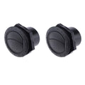 2 x RV Boat Trailer Round Louvered Ventilation Grill Cover Wall Mount Outlet - 60x65mm/2.36x2.55inch - Black
