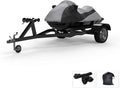 Custom Contour Fit Weatherproof Jet Ski Cover for Kawasaki ST 750 / STS 1995-1997 - Gray/Black Color - All Weather - Trailerable - Protect from Rain & Sun! Includes Trailer Straps & Storage Bag