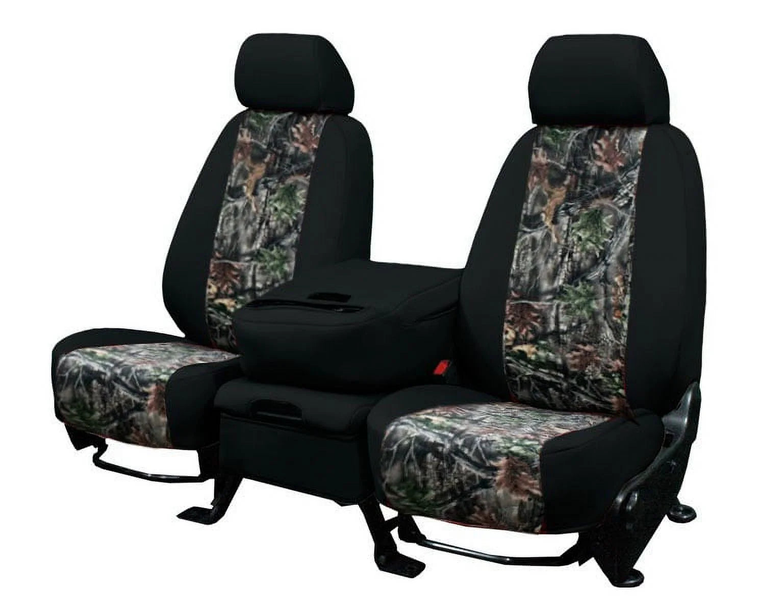CalTrend Front Buckets Camo Seat Covers for 2013-2017 Buick/Chevy/GMG Enclave|Traverse|Acadia - CV536-93KS Hunter Camo Insert with Black Trim