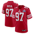 Men's Nike Nick Bosa Scarlet San Francisco 49ers Super Bowl LVIII Game Jersey