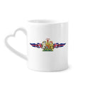 The United Kingdom Flag National Emblem Mug Coffee Cerac Drinkware Glass Heart Cup