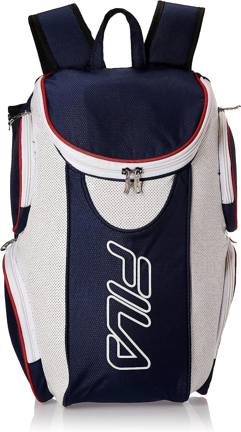 Fila Ultimate Tennis Backpack  with Shoe Pocket, Red/White/Blue,