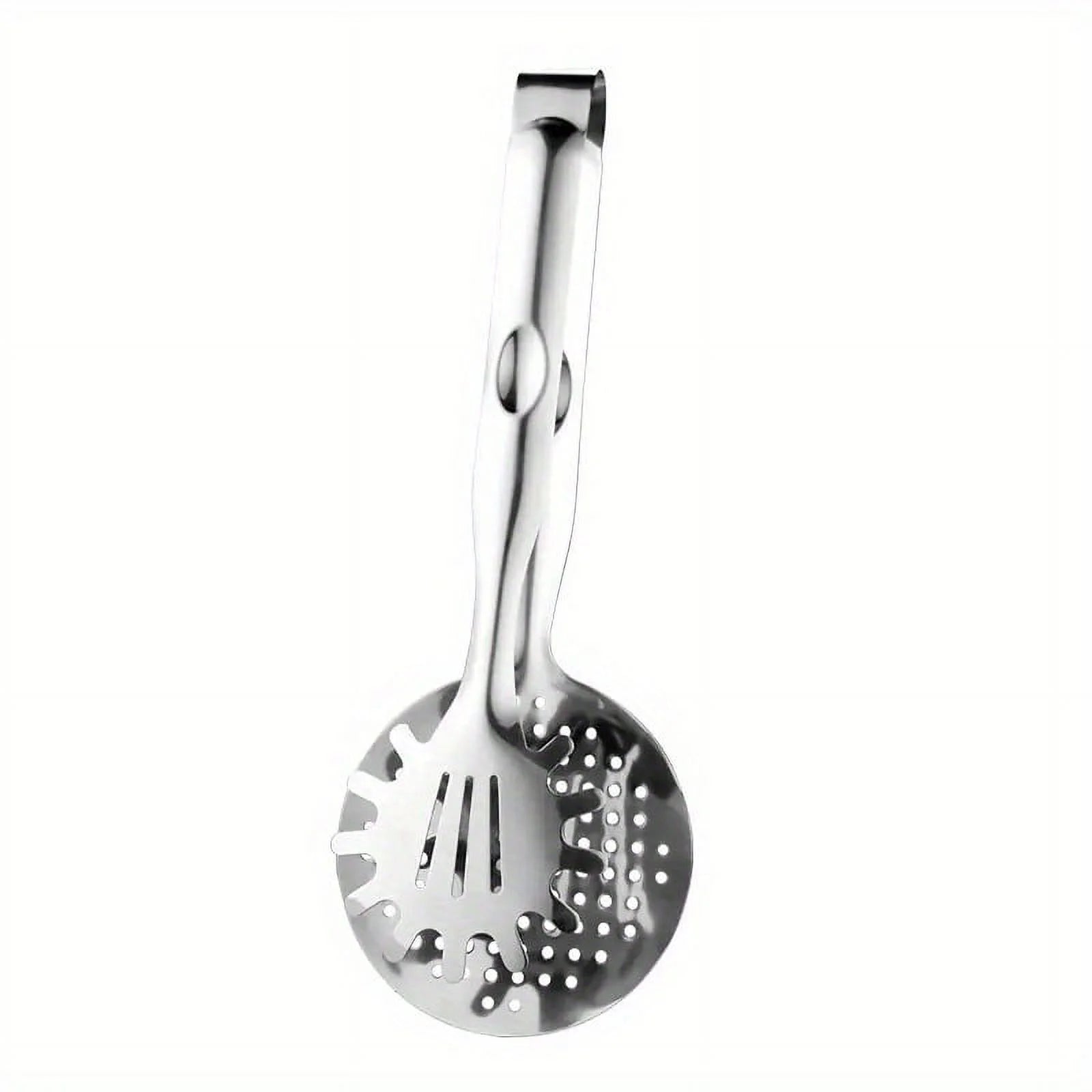 1pc 304 Stainless Steel Food Oil Filter Tong, Kitchen Frying Filter Shovel Clamp, Frying Oil Cooking Filter, Also For Steak Meat Bread Barbecue Kitchen Tool Suitable For RV Outdoor Camping Picnic, Coo