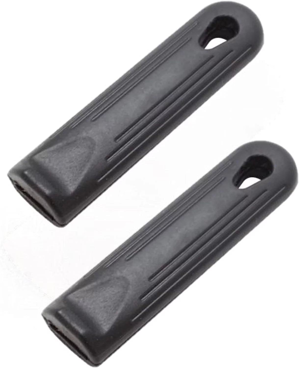 Truecraftware ¨C Set of 2 - Black Silicone Pan Handle Sleeve for 12 and 14 Fry Pans- Removable Silicone Hot Handle Holder Heat-Resistant Handle Cover