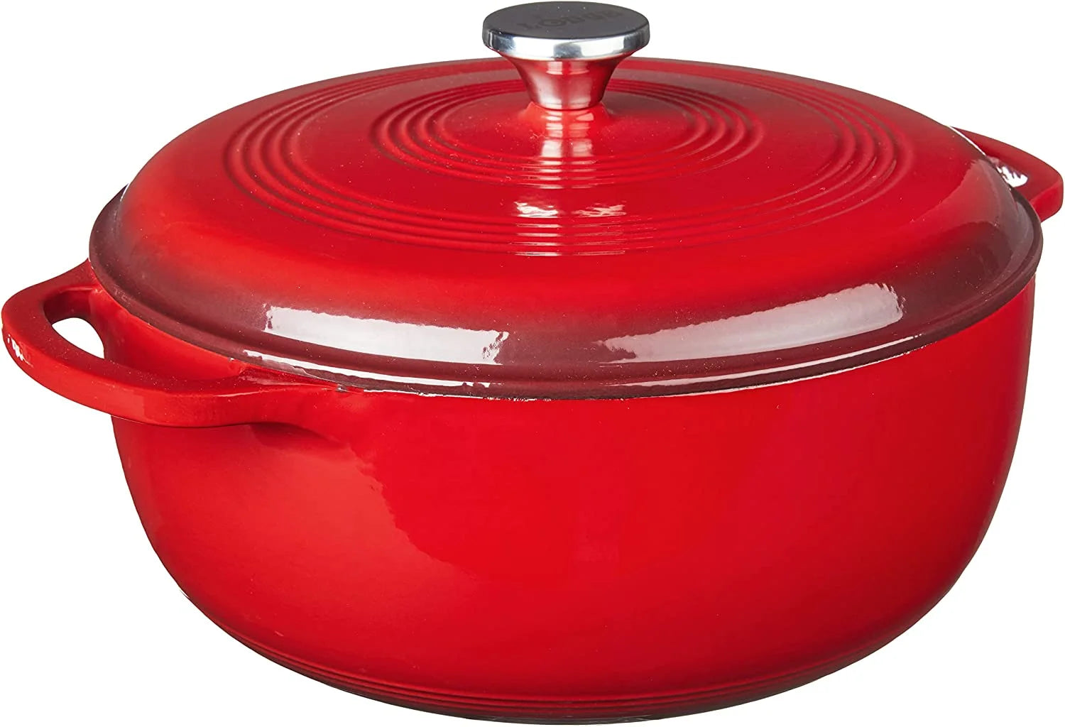 Lodge EC7D43 Enameled Cast Iron Dutch Oven  7.5-Quart  Island Spice Red