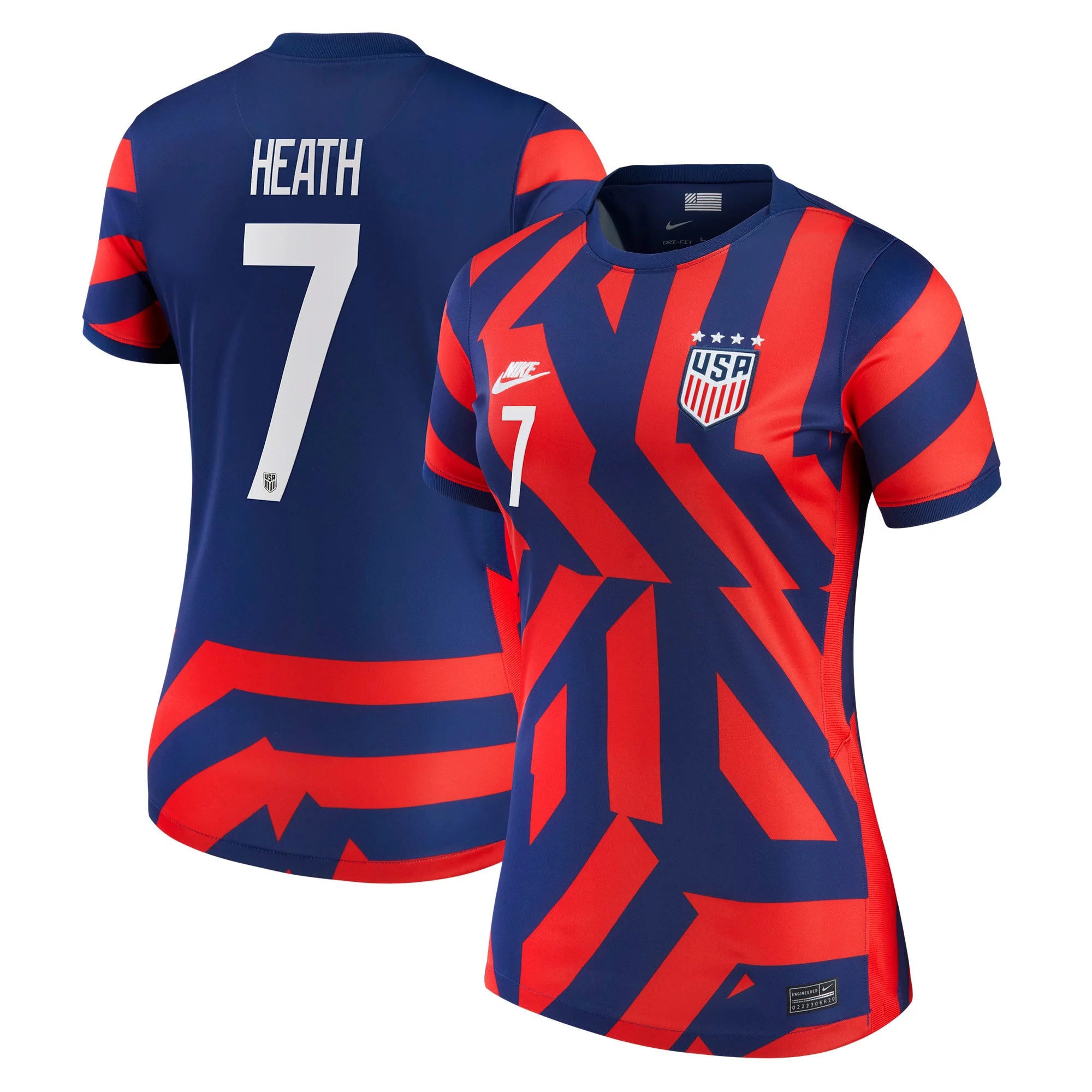 Women's Nike Tobin Heath Blue Team USA 2021/22 Away Vapor Match Authentic Jersey