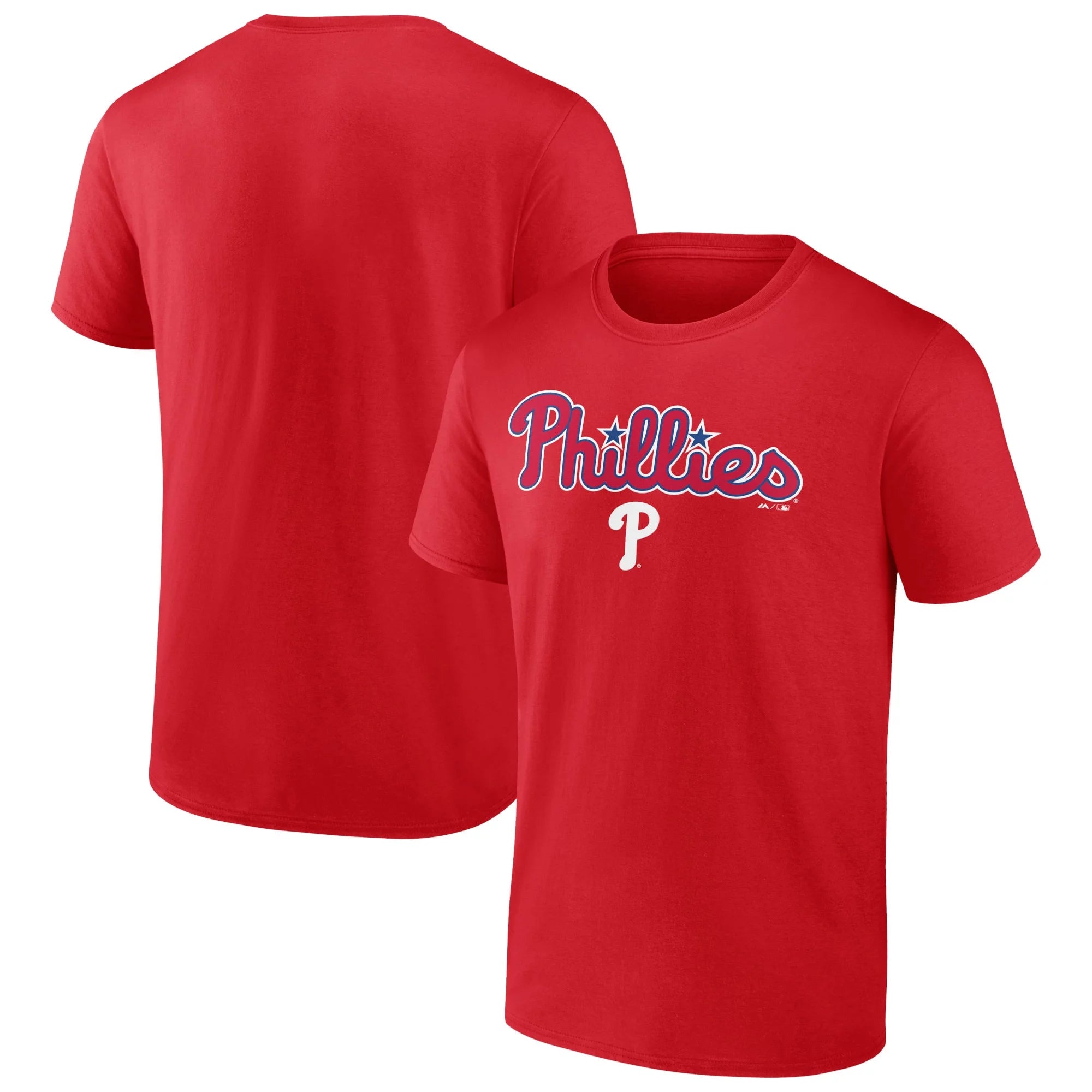 Men's Red Philadelphia Phillies Team Primary Logo T-Shirt
